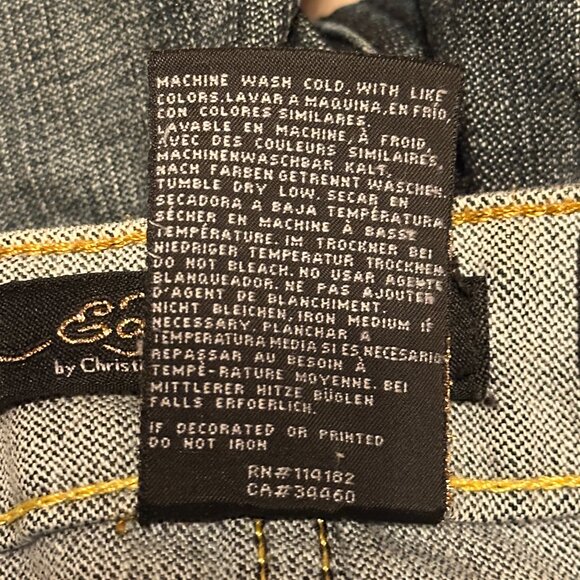 Ed Hardy Low Rise 90s Y2K Tiger Jeans Flair / Boot Womens Sz 28 Vintage RARE USA - Picture 5 of 16